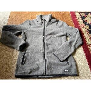 REI CO OP Jacket Women’s Gray Full Zip Fleece Lightweight  Size Medium